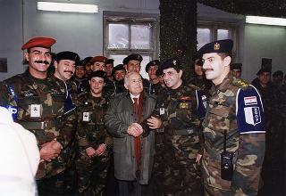Visita di stato del Presidente della Repubblica Oscar Luigi Scalfaro in Bosnia-Erzegovina, per un incontro a Sarajevo con il Presidente Alija Izetbegovi e con il Contingente italiano dell'IFOR