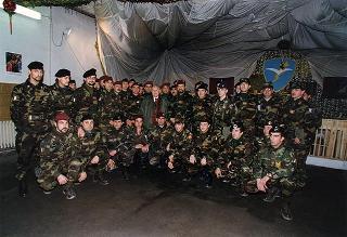 Visita di stato del Presidente della Repubblica Oscar Luigi Scalfaro in Bosnia-Erzegovina, per un incontro a Sarajevo con il Presidente Alija Izetbegovi e con il Contingente italiano dell'IFOR