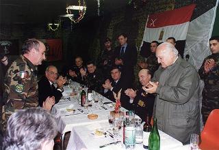 Visita di stato del Presidente della Repubblica Oscar Luigi Scalfaro in Bosnia-Erzegovina, per un incontro a Sarajevo con il Presidente Alija Izetbegovi e con il Contingente italiano dell'IFOR