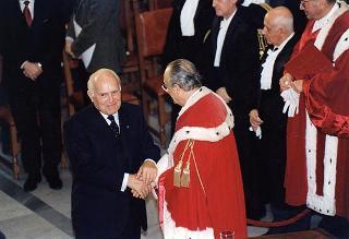 Intervento del Presidente della Repubblica all'inaugurazione dell'anno giudiziario 1997 della Corte Suprema di Cassazione. Roma, Palazzo di Giustizia