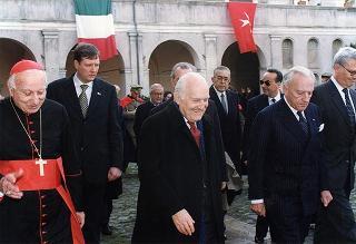 Visita del Presidente della Repubblica all'Ospedale S. Giovanni Battista dell'Associazione dei Cavalieri italiani del Sovrano Militare Ordine di Malta