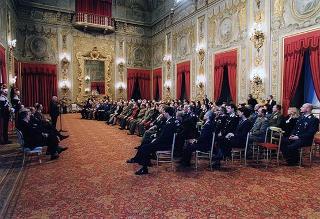 Incontro del Presidente della Repubblica Oscar Luigi Scalfaro con il Quadro Permanente e frequentatori dell'89° Corso del NATO Defense College