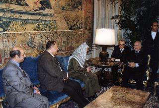 Incontro con il Presidente dell'Autorità Nazionale Palestinese Yasser Arafat