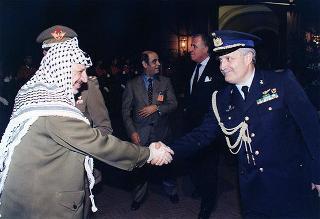 Incontro con il Presidente dell'Autorità Nazionale Palestinese Yasser Arafat