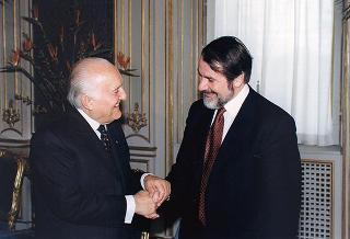 Incontro del Presidente della Repubblica Oscar Luigi Scalfaro con Jaime Mayor Oreja, ministro degli interni di Spagna