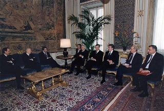 Incontro del Presidente della Repubblica Oscar Luigi Scalfaro con Jaime Mayor Oreja, ministro degli interni di Spagna