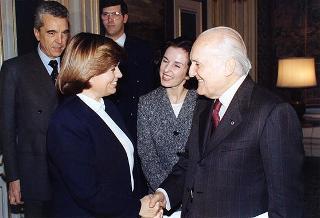 Incontro del Presidente della Repubblica Oscar Luigi Scalfaro con la Signora Tansu Ciller, Vice Primo Ministro e ministro per gli affari esteri della Turchia