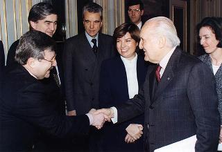 Incontro del Presidente della Repubblica Oscar Luigi Scalfaro con la Signora Tansu Ciller, Vice Primo Ministro e ministro per gli affari esteri della Turchia