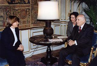 Incontro del Presidente della Repubblica Oscar Luigi Scalfaro con la Signora Tansu Ciller, Vice Primo Ministro e ministro per gli affari esteri della Turchia