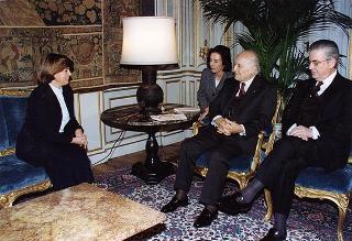 Incontro del Presidente della Repubblica Oscar Luigi Scalfaro con la Signora Tansu Ciller, Vice Primo Ministro e ministro per gli affari esteri della Turchia