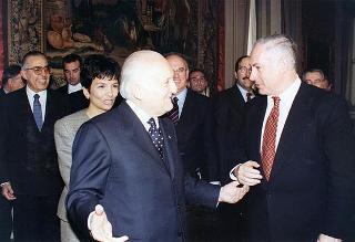 Incontro del Presidente della Repubblica Oscar Luigi Scalfaro con Benjamin Netanyahu, Primo Ministro dello Stato d'Israele