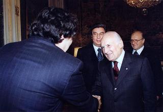 Incontro del Presidente della Repubblica Oscar Luigi Scalfaro con Kasymzhomart Tokaev, ministro degli esteri del Kazakistan