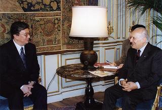 Incontro del Presidente della Repubblica Oscar Luigi Scalfaro con Kasymzhomart Tokaev, ministro degli esteri del Kazakistan