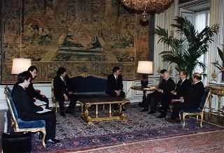 Incontro del Presidente della Repubblica Oscar Luigi Scalfaro con Kasymzhomart Tokaev, ministro degli esteri del Kazakistan