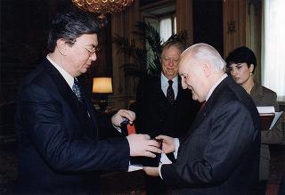 Incontro del Presidente della Repubblica Oscar Luigi Scalfaro con Kasymzhomart Tokaev, ministro degli esteri del Kazakistan