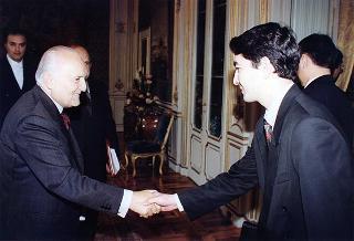 Incontro del Presidente della Repubblica Oscar Luigi Scalfaro con Kasymzhomart Tokaev, ministro degli esteri del Kazakistan