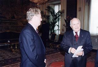 Incontro del Presidente della Repubblica Oscar Luigi Scalfaro con Kasymzhomart Tokaev, ministro degli esteri del Kazakistan