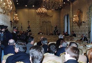 Intervento alla prima udienza pubblica della Corte Costituzionale per l'anno 1997. Roma (Palazzo della Consulta)