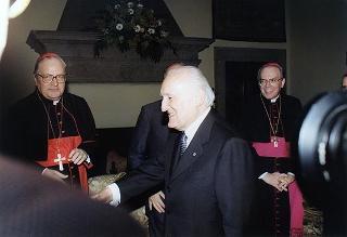 Intervento del Presidente della Repubblica al ricevimento offerto dall'ambasciatore d'Italia presso la Santa Sede in occasione del 68° anniversario dei Patti Lateranensi e del 13° anniversario dell'Accordo di revisione del Concordato. Roma, Ambasciata d'Italia presso la Santa Sede