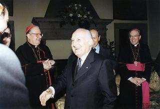 Intervento del Presidente della Repubblica al ricevimento offerto dall'ambasciatore d'Italia presso la Santa Sede in occasione del 68° anniversario dei Patti Lateranensi e del 13° anniversario dell'Accordo di revisione del Concordato. Roma, Ambasciata d'Italia presso la Santa Sede