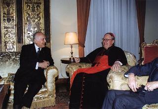 Intervento del Presidente della Repubblica al ricevimento offerto dall'ambasciatore d'Italia presso la Santa Sede in occasione del 68° anniversario dei Patti Lateranensi e del 13° anniversario dell'Accordo di revisione del Concordato. Roma, Ambasciata d'Italia presso la Santa Sede