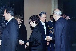 Pranzo a Palazzo Doria Pamphili, offerto dal Presidente della Repubblica Federativa del Brasile e dalla Signora Cardoso in onore del Presidente della Repubblica