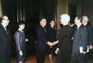 Pranzo a Palazzo Doria Pamphili, offerto dal Presidente della Repubblica Federativa del Brasile e dalla Signora Cardoso in onore del Presidente della Repubblica