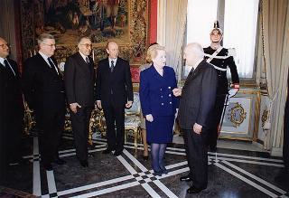 Incontro del Presidente della Repubblica Oscar Luigi Scalfaro con Madeleine Albright, Segretario di Stato degli Stati Uniti d'America