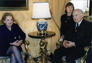 Incontro del Presidente della Repubblica Oscar Luigi Scalfaro con Madeleine Albright, Segretario di Stato degli Stati Uniti d'America