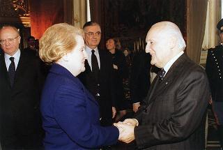 Incontro del Presidente della Repubblica Oscar Luigi Scalfaro con Madeleine Albright, Segretario di Stato degli Stati Uniti d'America