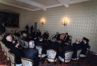 Il Presidente della Repubblica Oscar Luigi Scalfaro incontra Aldo Pagni, presidente della Federazione Nazionale degli Ordini dei Medici Chirurghi e degli Odontoiatri, con il Comitato centrale