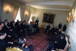 Il Presidente della Repubblica Oscar Luigi Scalfaro incontra Aldo Pagni, presidente della Federazione Nazionale degli Ordini dei Medici Chirurghi e degli Odontoiatri, con il Comitato centrale