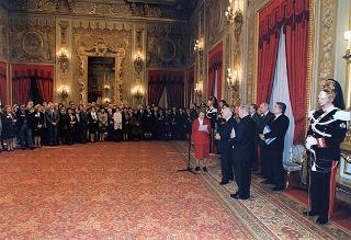 Incontro del Presidente della Repubblica Oscar Luigi Scalfaro con la prof.ssa Cesarina Checcacci, presidente dell'Unione Cattolica Italiana Insegnanti Medi, e una delegazione di partecipanti al 19° Congresso nazionale dell'UCIIM