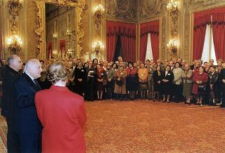 Incontro del Presidente della Repubblica Oscar Luigi Scalfaro con la prof.ssa Cesarina Checcacci, presidente dell'Unione Cattolica Italiana Insegnanti Medi, e una delegazione di partecipanti al 19° Congresso nazionale dell'UCIIM