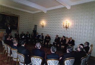 Incontro del Presidente della Repubblica Oscar Luigi Scalfaro con l'on. prof. Luigi Berlinguer, ministro della Pubblica istruzione e dell'Università e della ricerca scientifica e tecnologica, con il prof. Paolo Mantegazza rettore dell'Università Statale e il prof. Adriano De Maio del Politecnico di Milano, ed alcuni presidi dei due Atenei