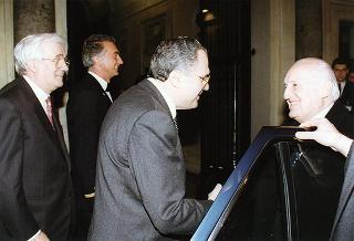 Intervento del Presidente della Repubblica alla cerimonia di presentazione del libro "Attualità di Enrico De Nicola" di Giovanni Leone. Roma, Senato della Repubblica
