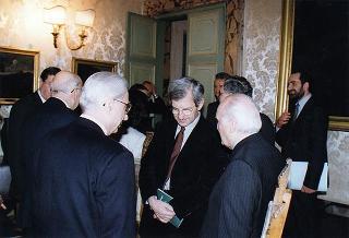 Intervento del Presidente della Repubblica alla cerimonia di presentazione del libro "Attualità di Enrico De Nicola" di Giovanni Leone. Roma, Senato della Repubblica