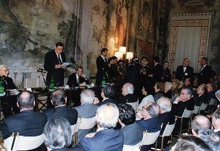 Intervento del Presidente della Repubblica alla cerimonia di presentazione del libro "Attualità di Enrico De Nicola" di Giovanni Leone. Roma, Senato della Repubblica
