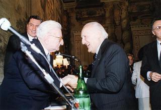 Intervento del Presidente della Repubblica alla cerimonia di presentazione del libro "Attualità di Enrico De Nicola" di Giovanni Leone. Roma, Senato della Repubblica