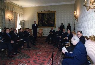 Il Presidente della Repubblica Oscar Luigi Scalfaro riceve una delegazione di parlamentari, sindaci ed amministratori locali del Fortore Beneventano
