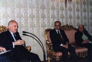 Il Presidente della Repubblica Oscar Luigi Scalfaro riceve una delegazione di parlamentari, sindaci ed amministratori locali del Fortore Beneventano