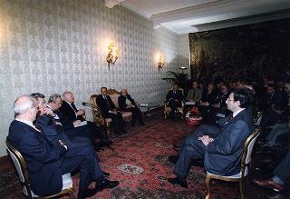 Il Presidente della Repubblica Oscar Luigi Scalfaro riceve una delegazione di parlamentari, sindaci ed amministratori locali del Fortore Beneventano