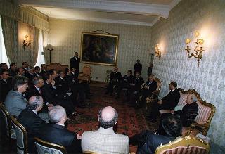 Il Presidente della Repubblica Oscar Luigi Scalfaro riceve una delegazione di parlamentari, sindaci ed amministratori locali del Fortore Beneventano