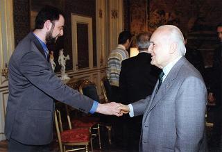 Incontro del Presidente della Repubblica Oscar Luigi Scalfaro con Don Camillo Nobile