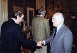 Incontro del Presidente della Repubblica Oscar Luigi Scalfaro con Don Camillo Nobile