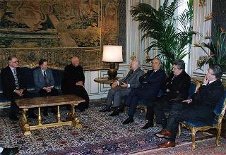 Incontro del Presidente della Repubblica Oscar Luigi Scalfaro con Don Camillo Nobile