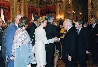 Incontro del Presidente della Repubblica Oscar Luigi Scalfaro con un gruppo parlamentare del Partito Popolare Europeo del Parlamento Europeo