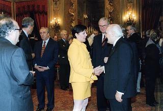 Incontro del Presidente della Repubblica Oscar Luigi Scalfaro con un gruppo parlamentare del Partito Popolare Europeo del Parlamento Europeo