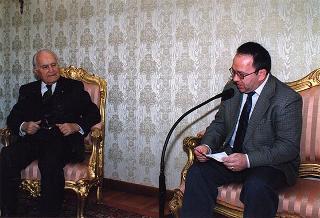 Incontro del Presidente della Repubblica Oscar Luigi Scalfaro con una delegazione della Comunità italiana di Buie-Croazia