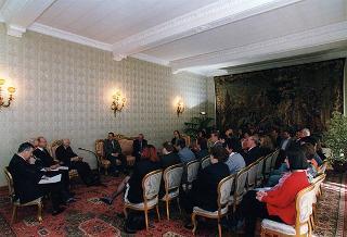 Incontro del Presidente della Repubblica Oscar Luigi Scalfaro con una delegazione della Comunità italiana di Buie-Croazia